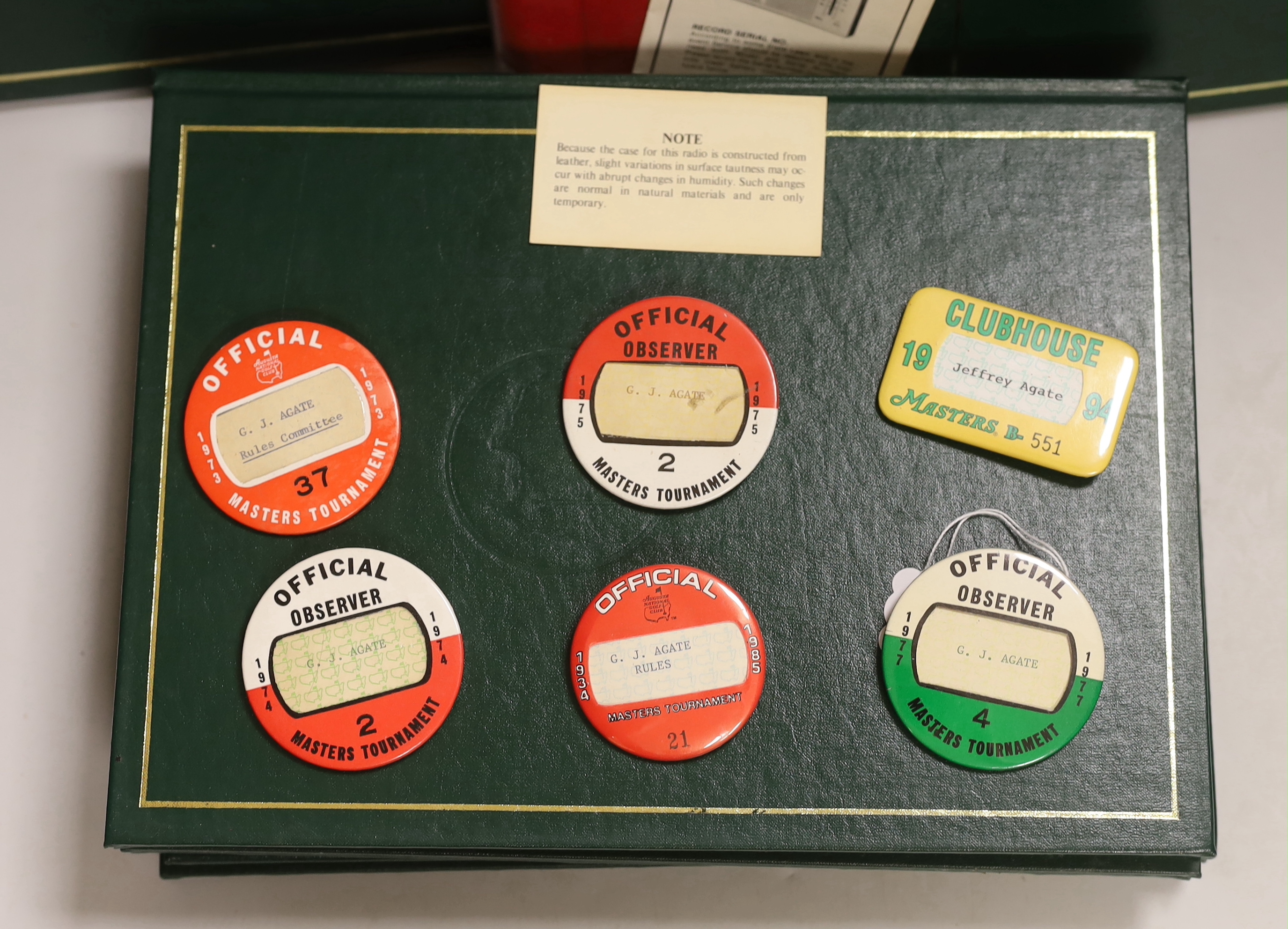 Golf Interest. An album containing photographs, menu and autographs of British Open Winners, gathered the 1978 Dinner for Winners of the Open Championship, and various books on the British Open